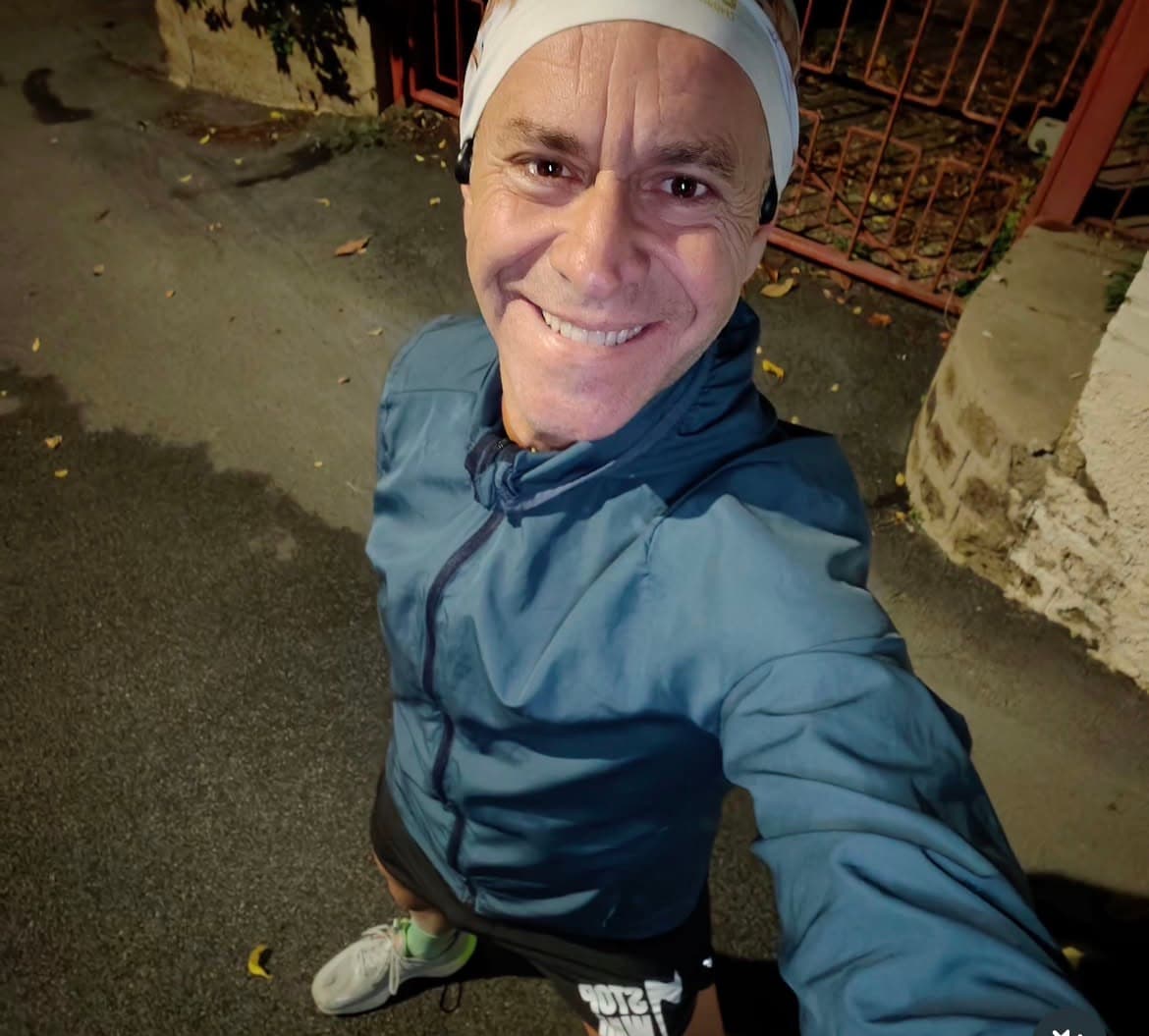 Daniele durante un allenamento serale